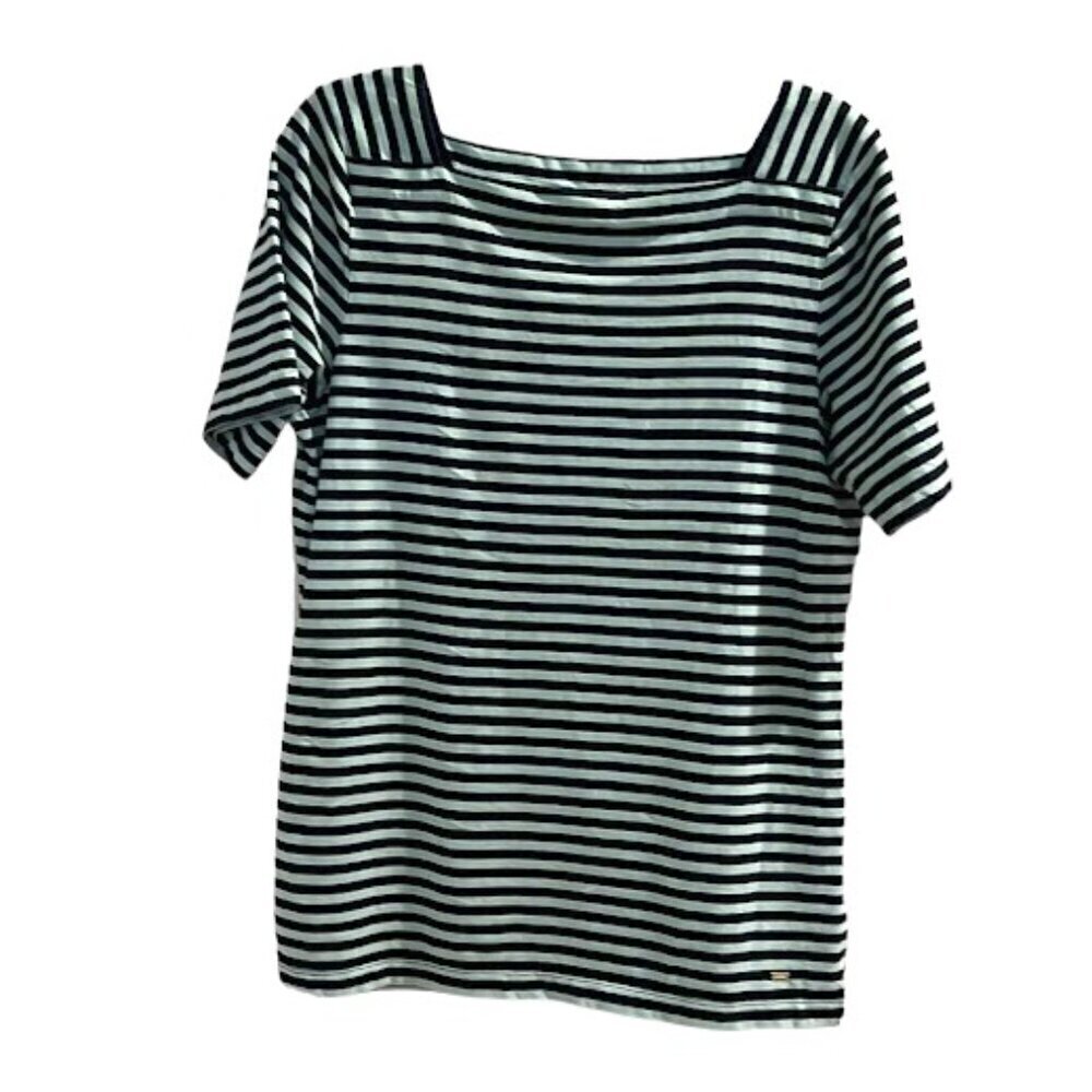 Tommy square neck striped tee
